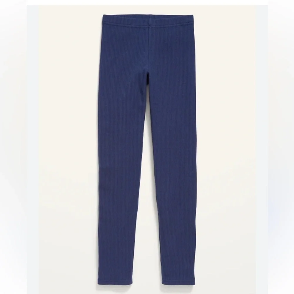 Old Navy Girls Blue Leggings Casual‎ Outdoor Full Length Ribbed Knit sz XL